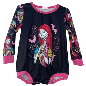 Boutique Nightmare Before Christmas Inspired Sally Bubble Romper Girls Size 3T